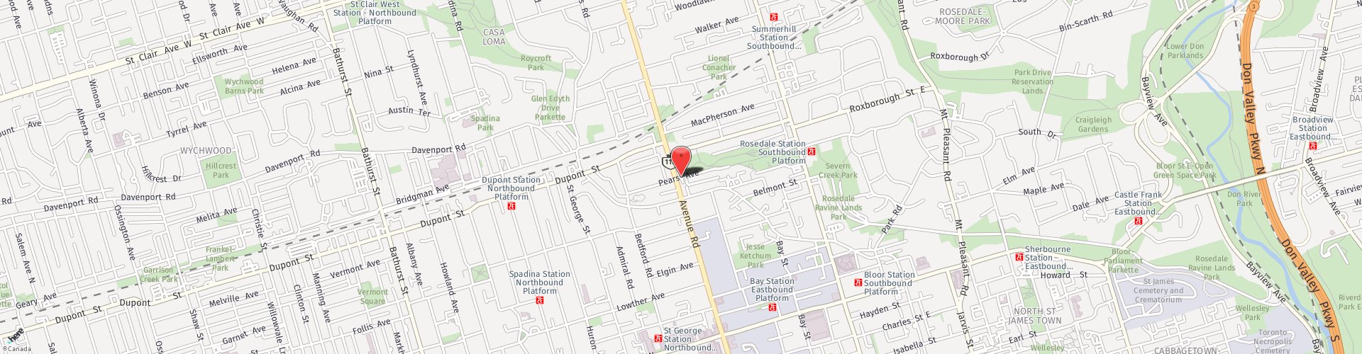 Location Map: 199 Avenue Rd Toronto, ON M5R2J3